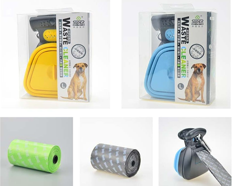 Foldable Dog Poop Scooper with Bags
