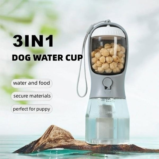 Portable 3-in-1 Dog Water Bottle